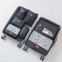 Hot selling multifunctional 7 sets travel organizer storage bag personalized luggage packing cubes for suitcase