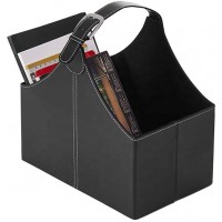 For home office use magazine and paper storage holder leather basket