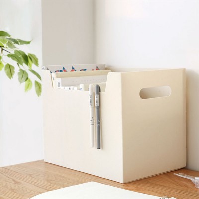 Wholesale good quality eco-friendly home goods 3 color office organizer storage basket with handle